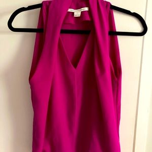 Diane Von Furstenberg fuschia blouse